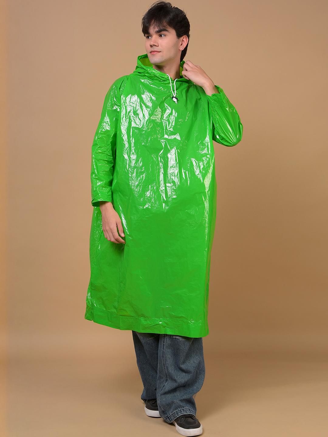 Dollar Men Lightweight Waterproof Foldable Rain Poncho with Adjustable Hood-picture-32