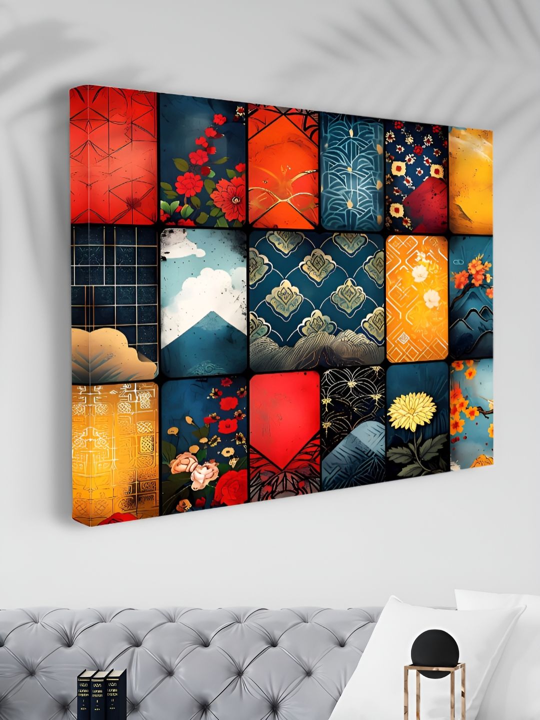 Myntra Elegant Homes Red & Yellow 1 Piece Canvas Other Wall Paintings-picture-31