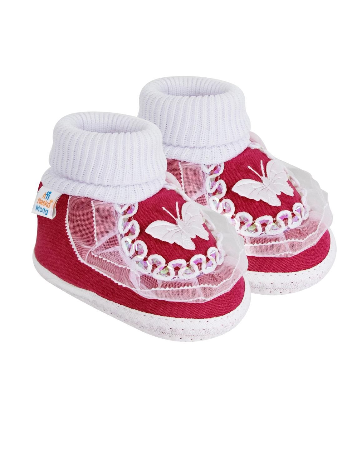 NESKA MODA 3 To 12 Months Baby Girls & Baby Boys Soft Cotton Cute Butterfly Booties-picture-32