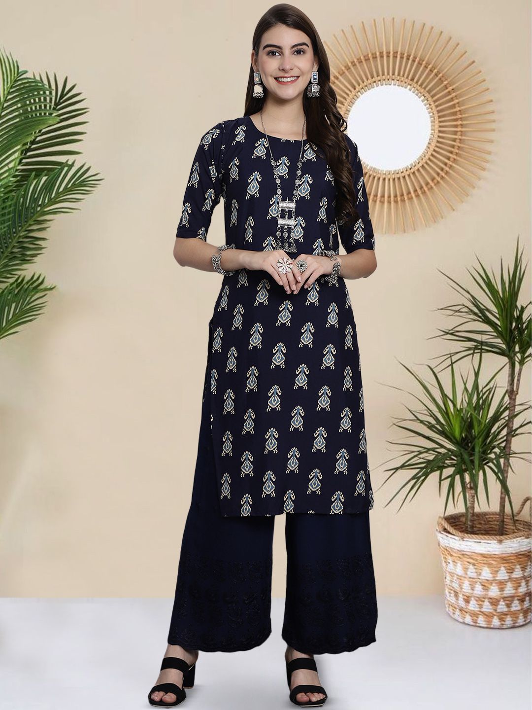 HERE&NOW Women Ethnic Motifs Printed Straight Kurtas deal from myntra HERE&NOW Women Ethnic Motifs Printed Straight Kurtas deal from myntra