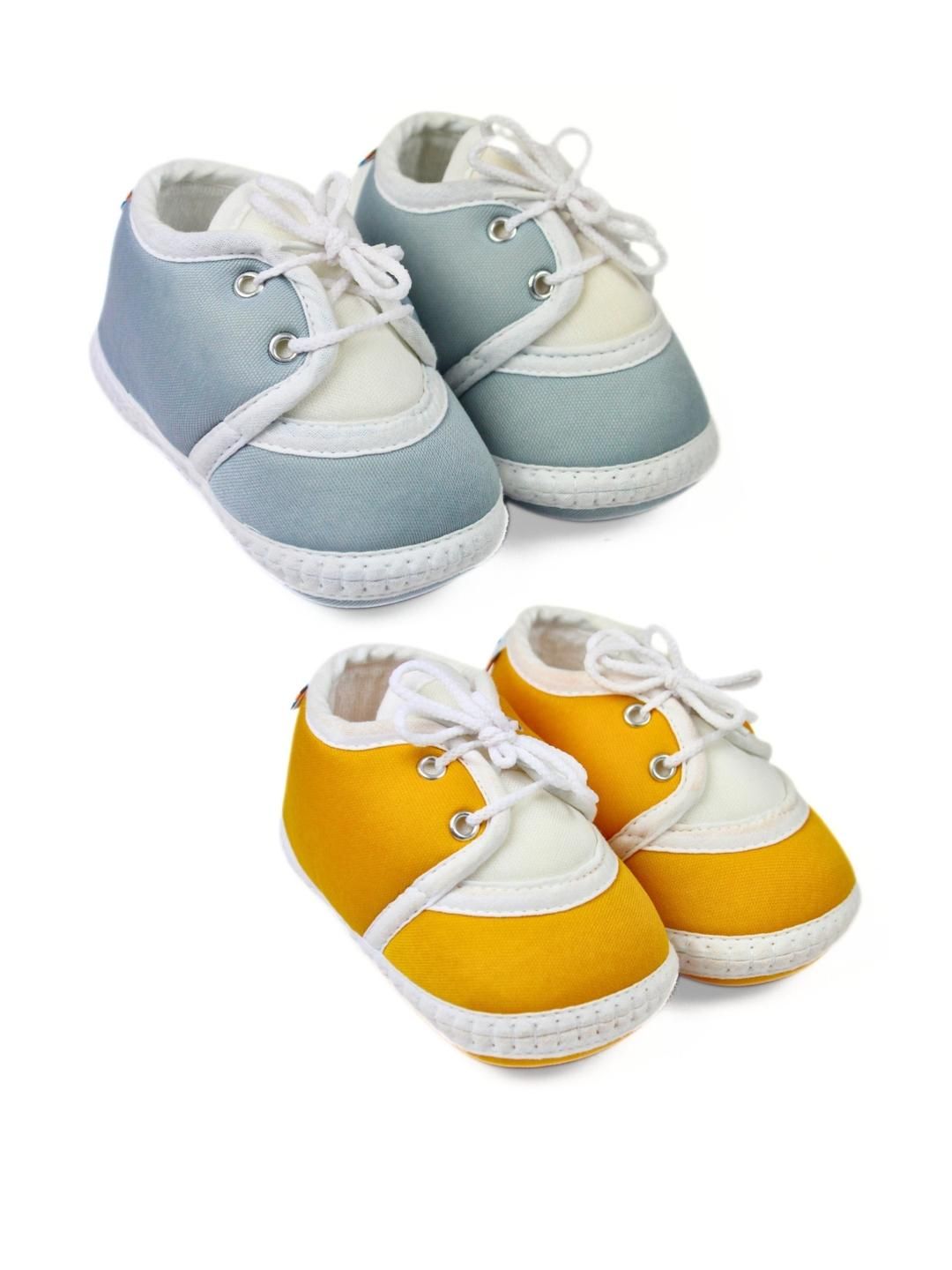 NESKA MODA Newborn Baby 3 To 12 Months 2 Pair Combo Skin Friendly Soft Cotton Lace Shoes Booties-picture-41