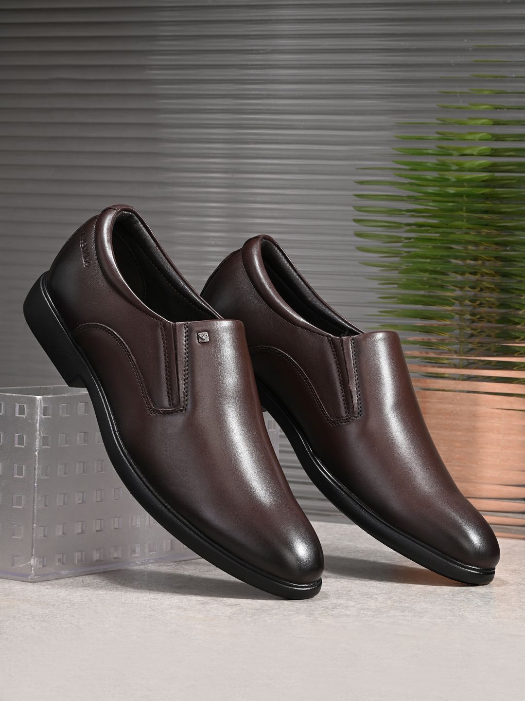 Valentino Men Genuine Leather Formal Slip-Ons