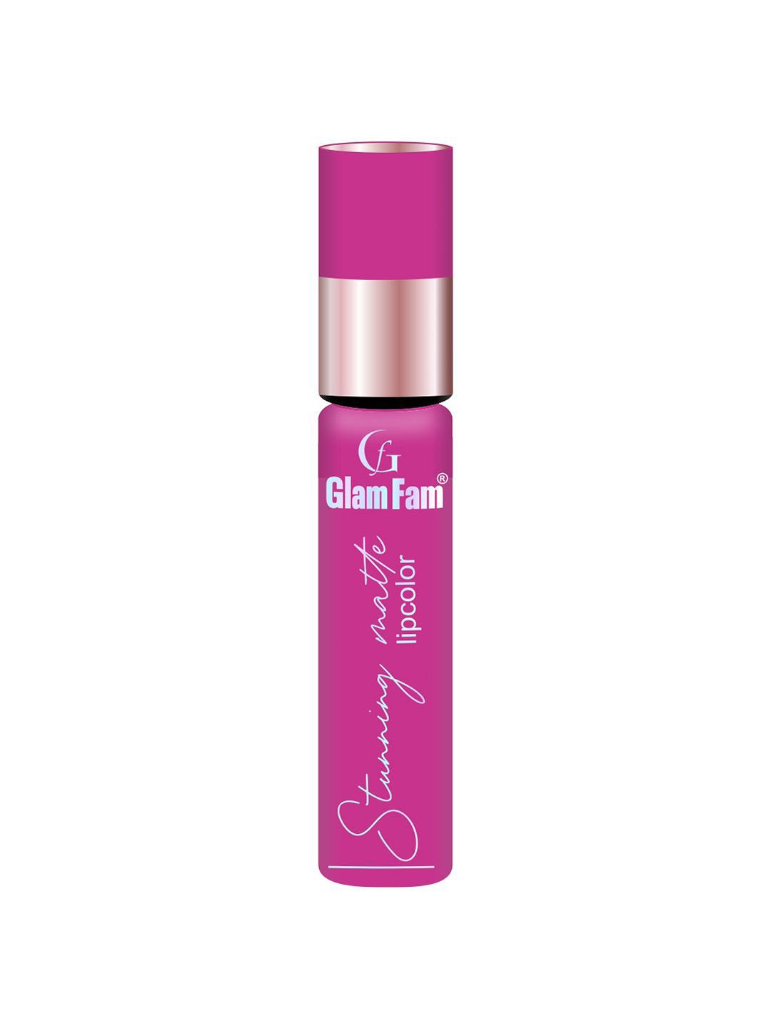 GlamFam Stunning Matte Waterproof Lip Color- 5 ml- Pink Champangne 06-picture-36