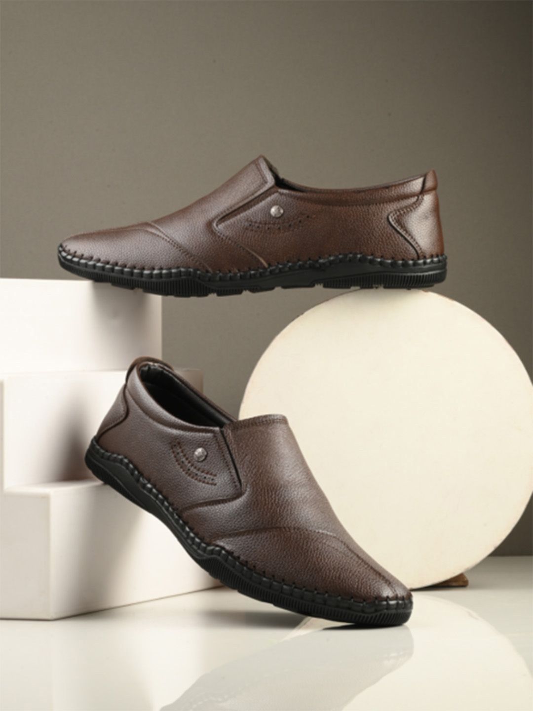 Provogue Men Leather Formal Slip-Ons-picture-13