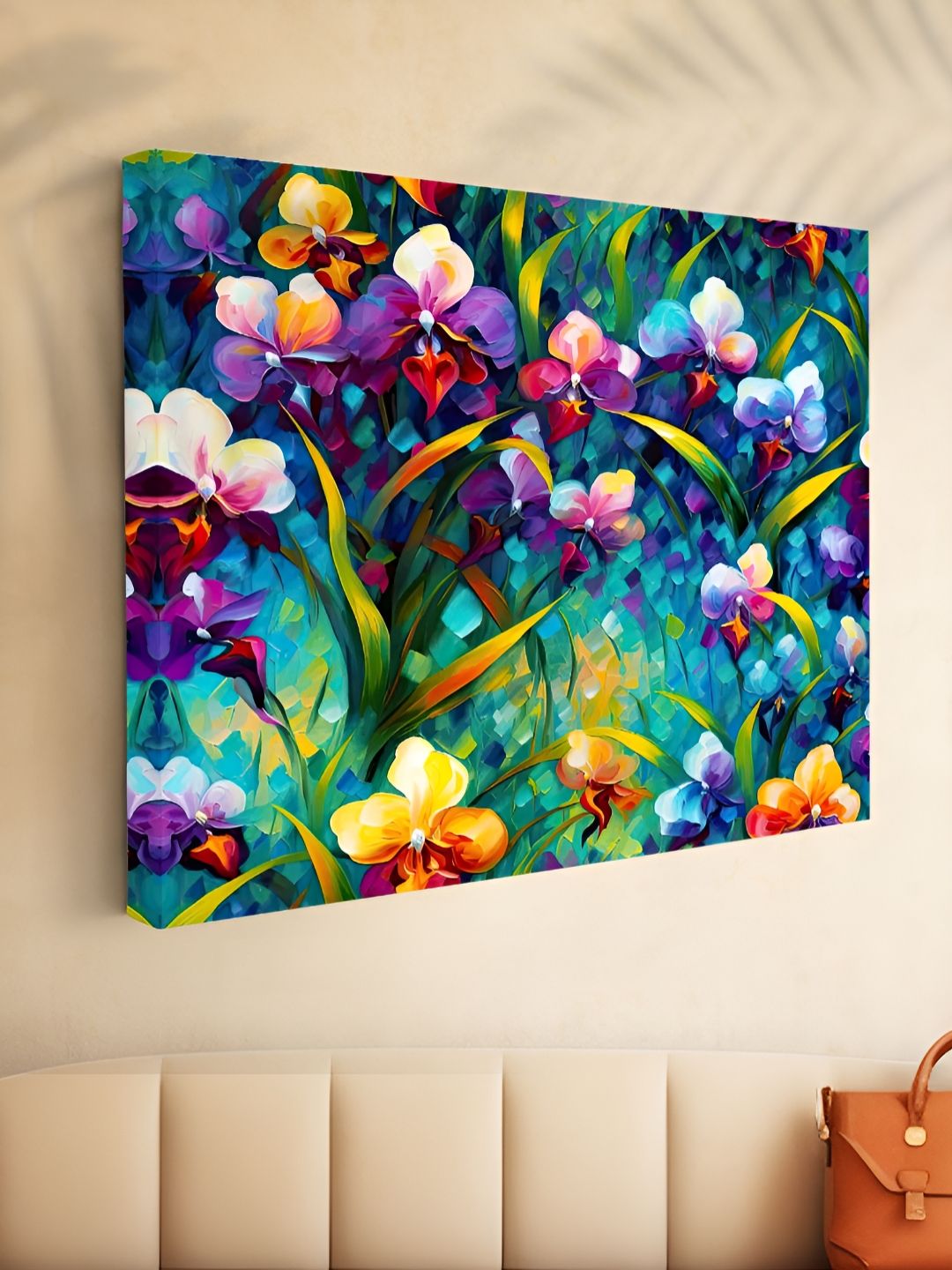 Myntra Elegant Homes Blue & Green 1 Piece Canvas Floral and Botanical Wall Paintings-picture-33