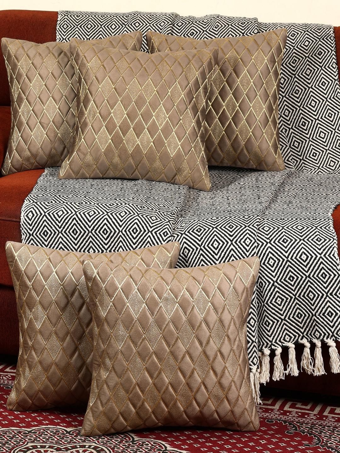 Diamond Embroidered Velvet Cushion Covers-image-12