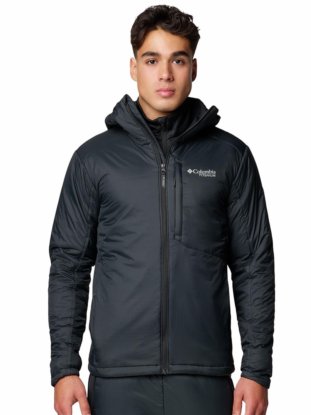 Columbia Leaf Stretch Insulated Hooded Brand Logo Printed Bomber Jacket-picture-15