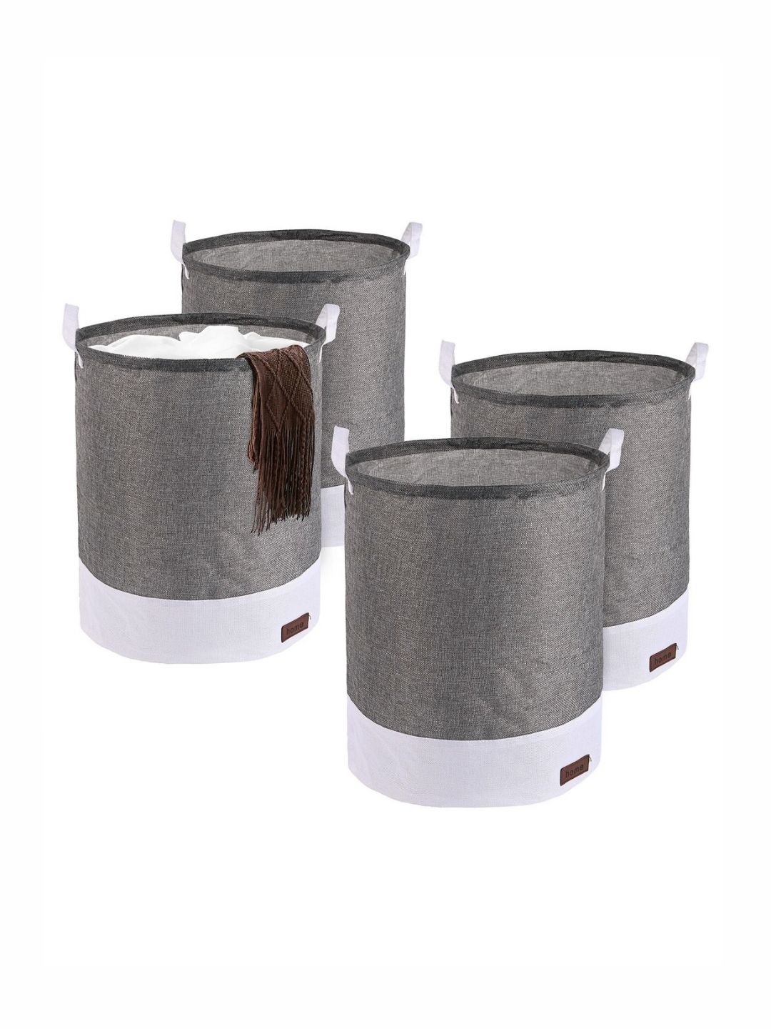 Aura 4-Pcs Grey Foldable Laundry Bags With Handle - 43L-picture-15