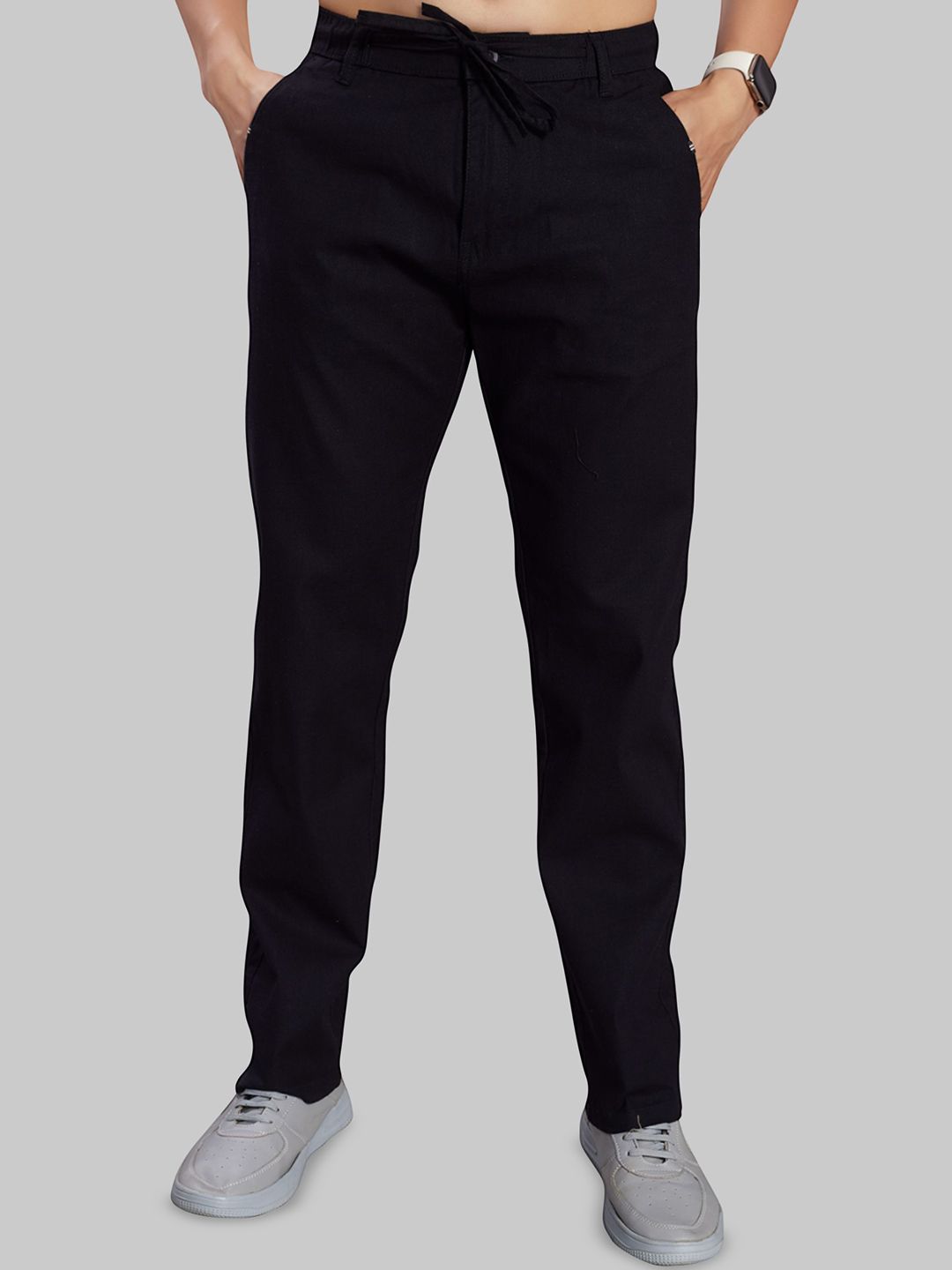 THE BEETEL HOUSE Men Relaxed Straight Fit Mid-Rise Regular Trousers-picture-17
