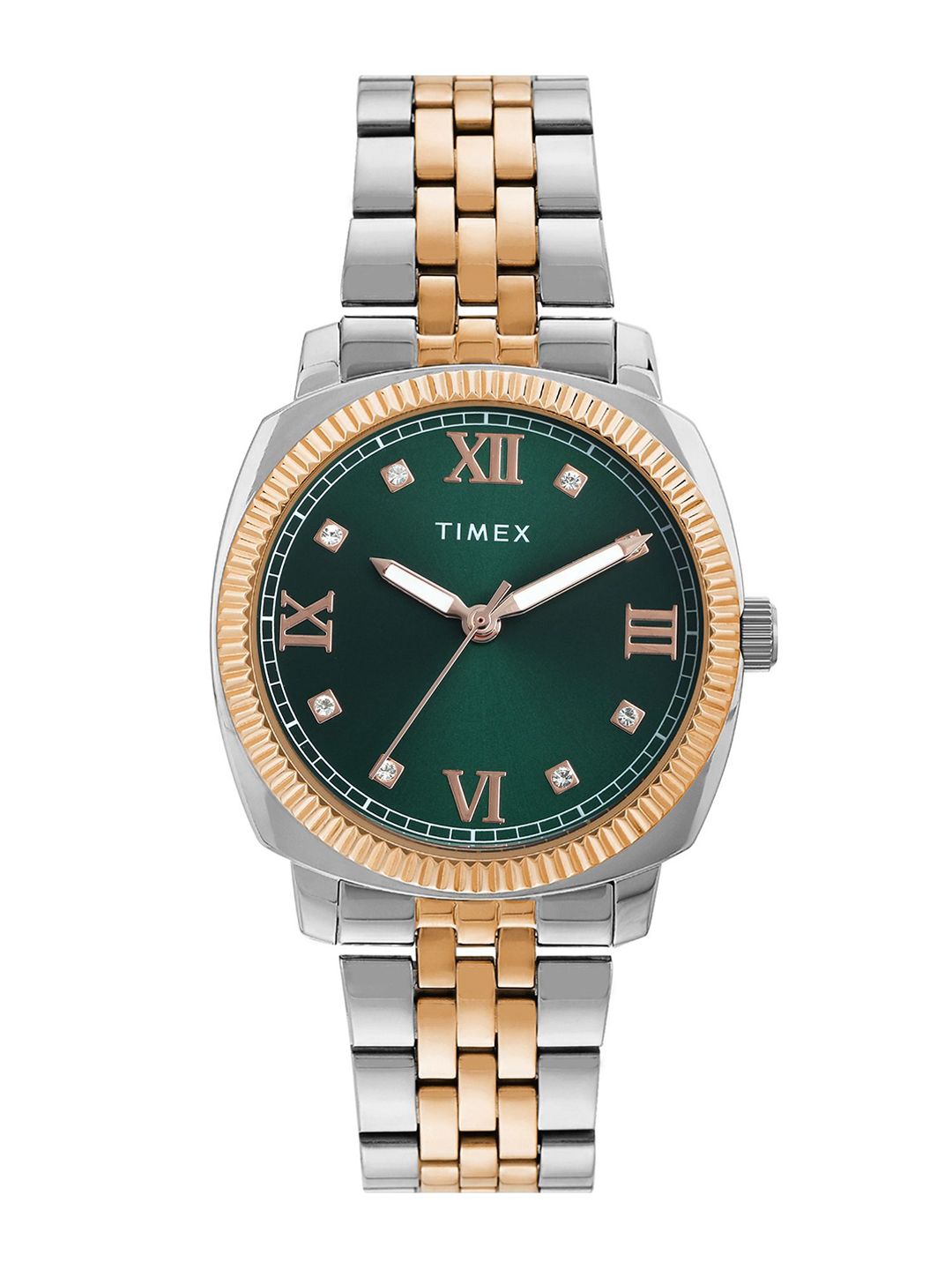 Timex Women Embellished Stainless Steel Bracelet Style Straps Analogue Watch TWEL234SMU04-picture-43