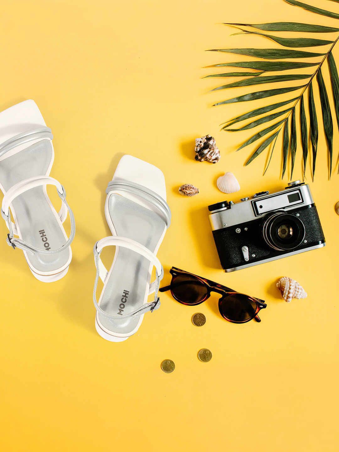 Mochi Women Metallic Block Heel Sandals-picture-38