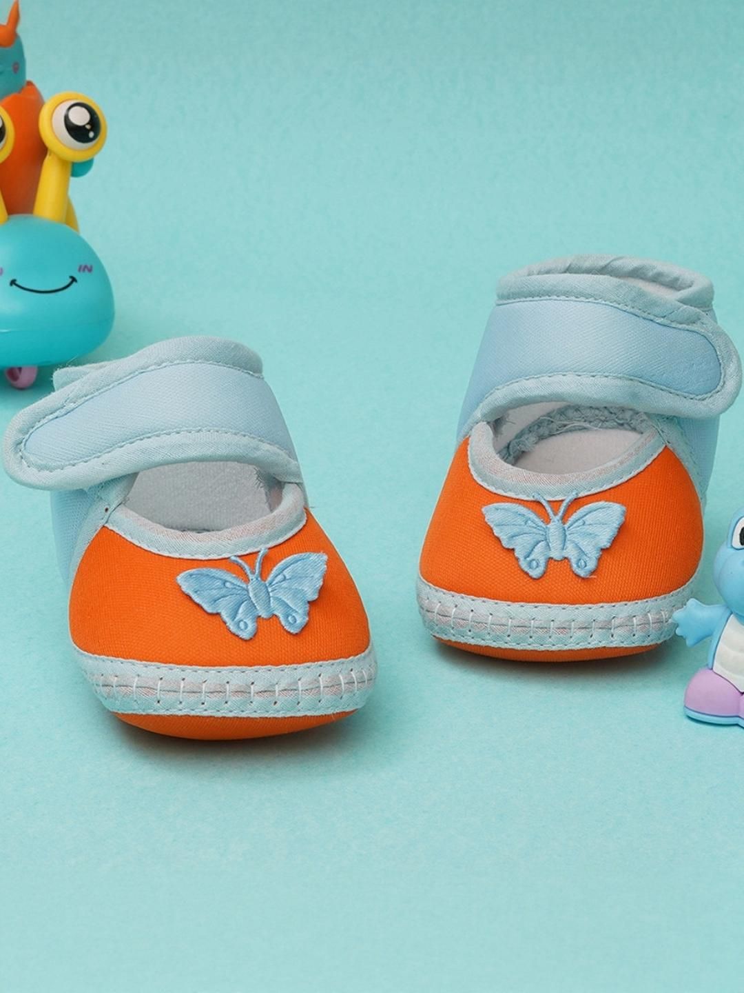 NESKA MODA 6 To 12 Months Baby Girls Soft Cotton Cute Butterfly Booties-picture-39