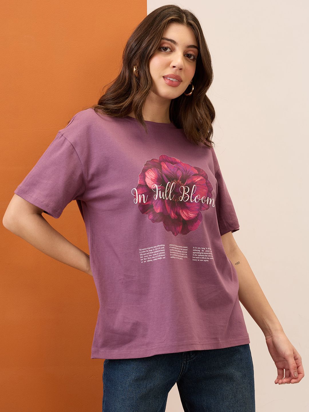 Mast & Harbour Graphic Printed Round Neck Cotton Oversized T-shirt-picture-24