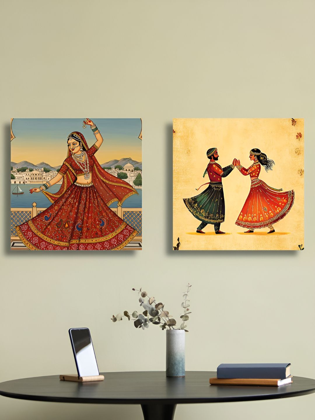 RANDOM 2 Pieces Red & Yellow Canvas Wall Art-picture-38