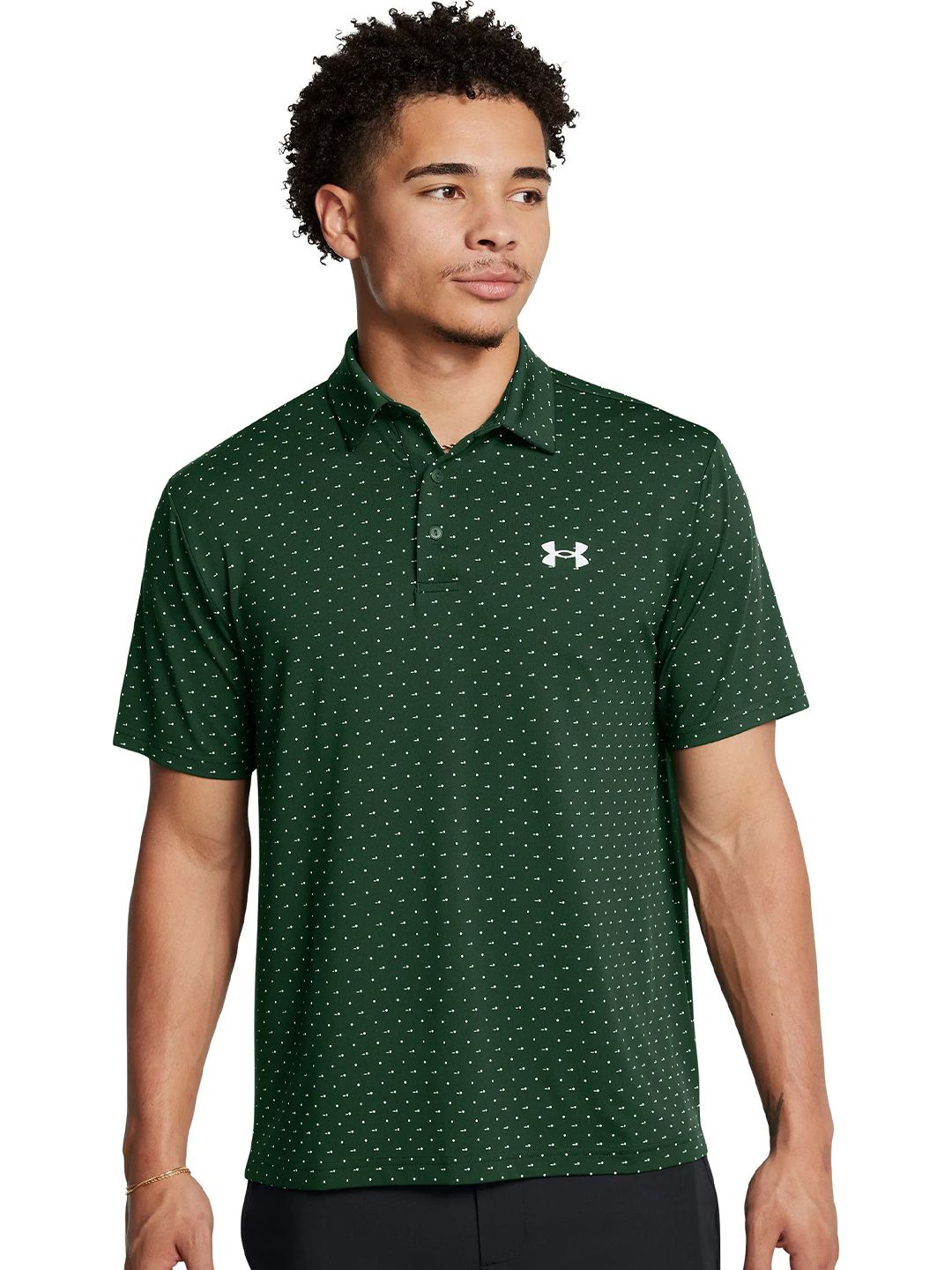 UNDER ARMOUR Playoff 3.0 Polka Dots Printed Polo Collar T-Shirt-picture-16