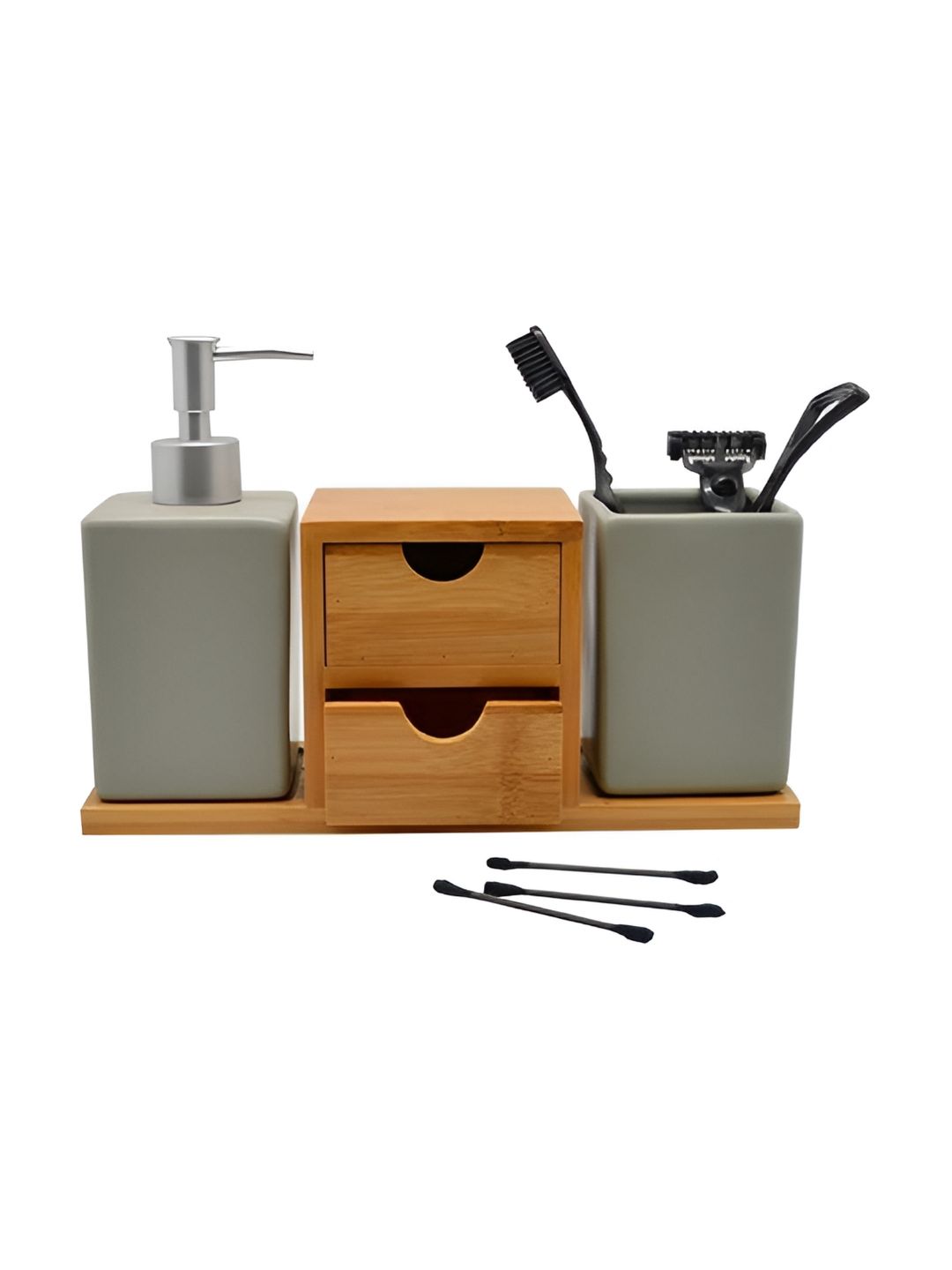 WAABI - SAABI Grey Ceramic Toothbrush Holder-picture-23