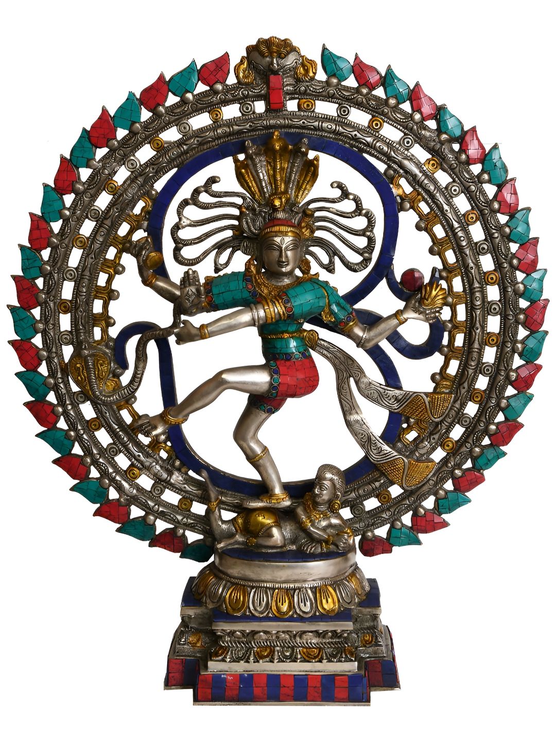 Exotic India Brown Nataraja Brass Idol Showpiece-picture-50