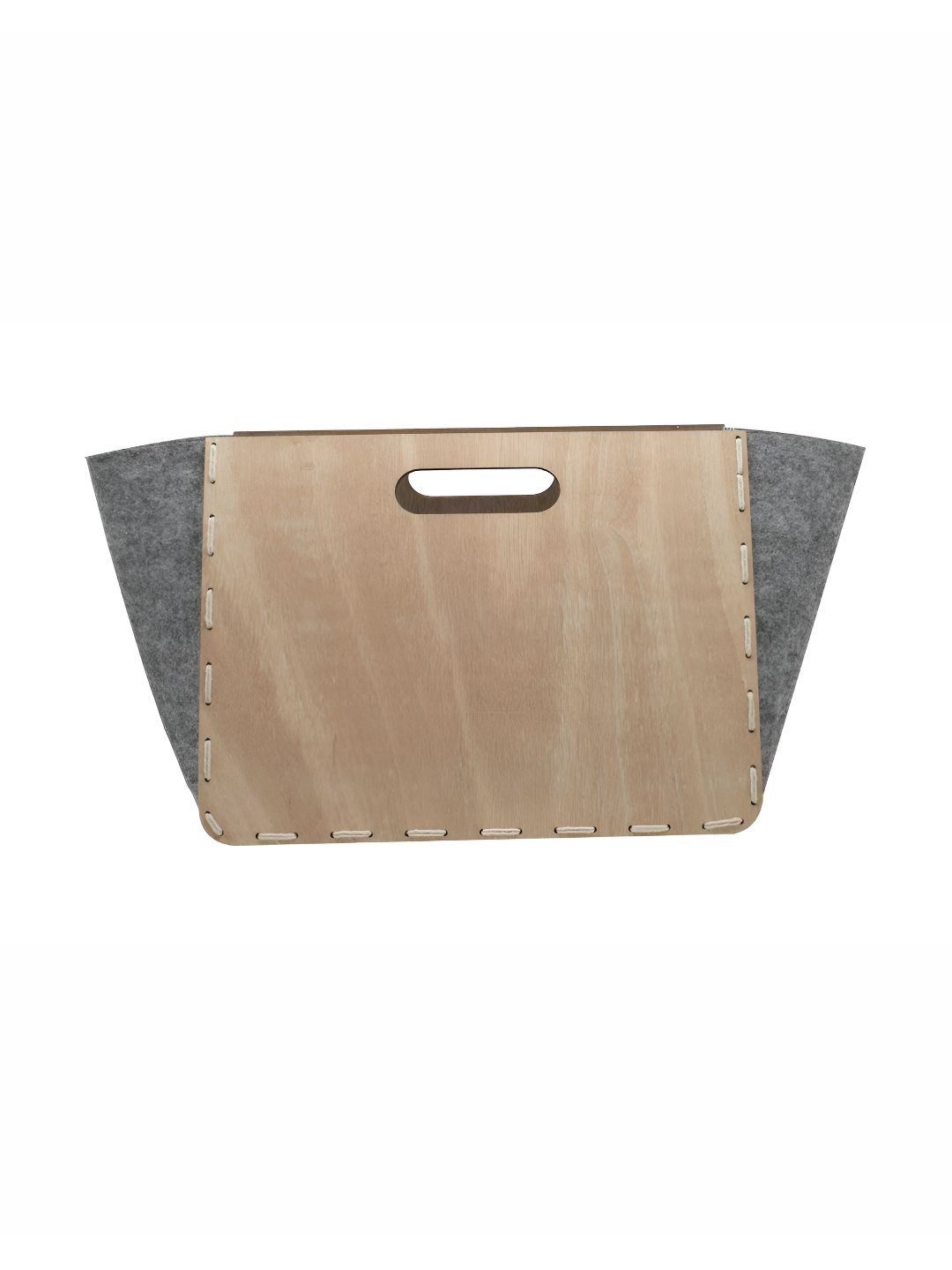 WAABI - SAABI Grey Wooden Magazine Holder-picture-16
