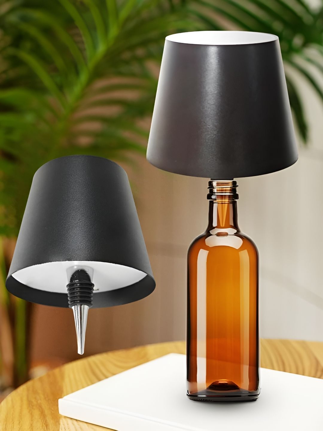XERGY Black Wireless LED Bottle Lamp 3 -Color Dimmable Touch Light (Bottle Not Included)-picture-21