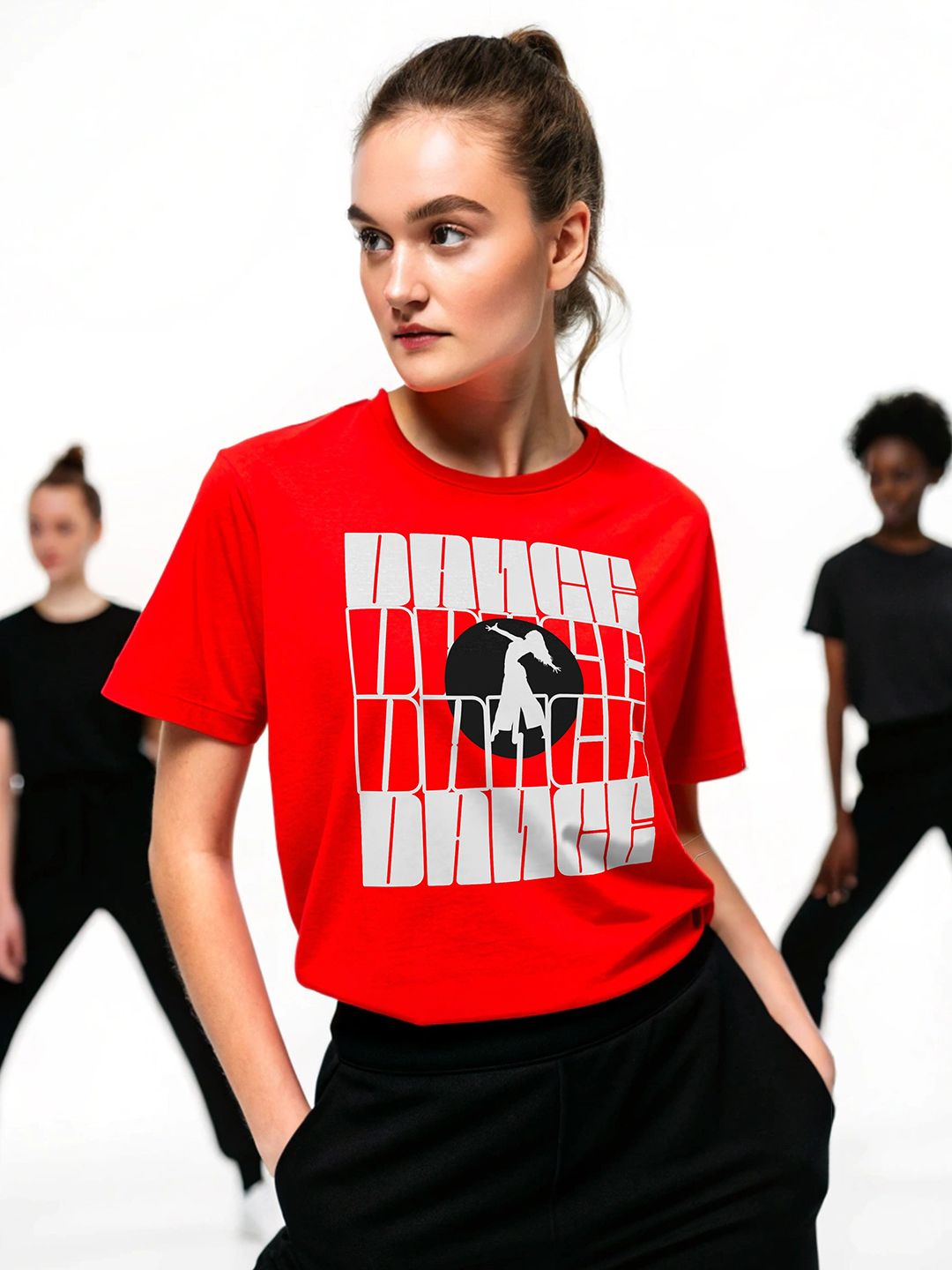 DressBerry Women Printed Bio Finish Slim Fit T-shirt-picture-11