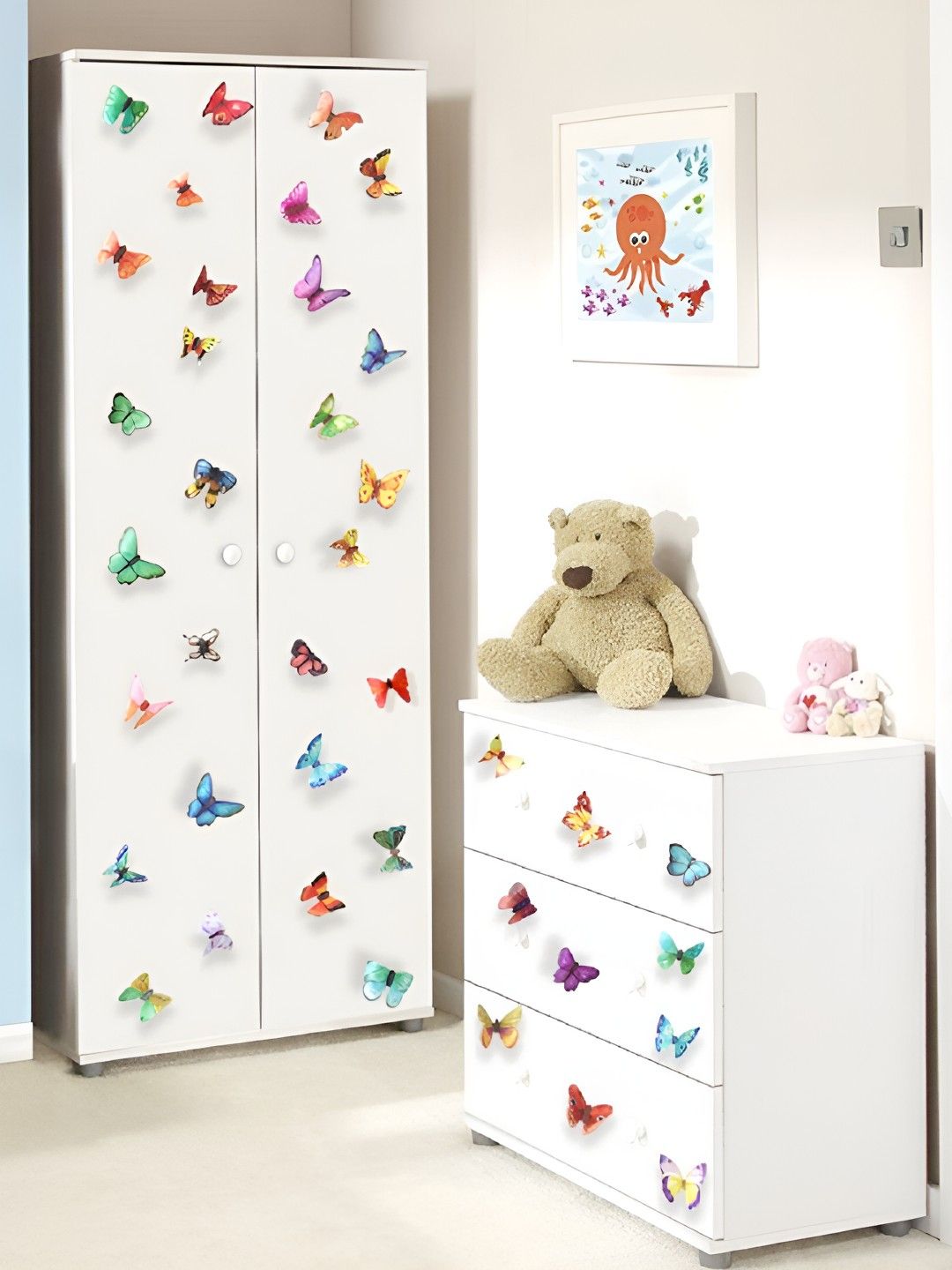 INDIAN ROYALS Set Of 21 Printed 3D Butterfly Wall Sticker Sheet-image-16