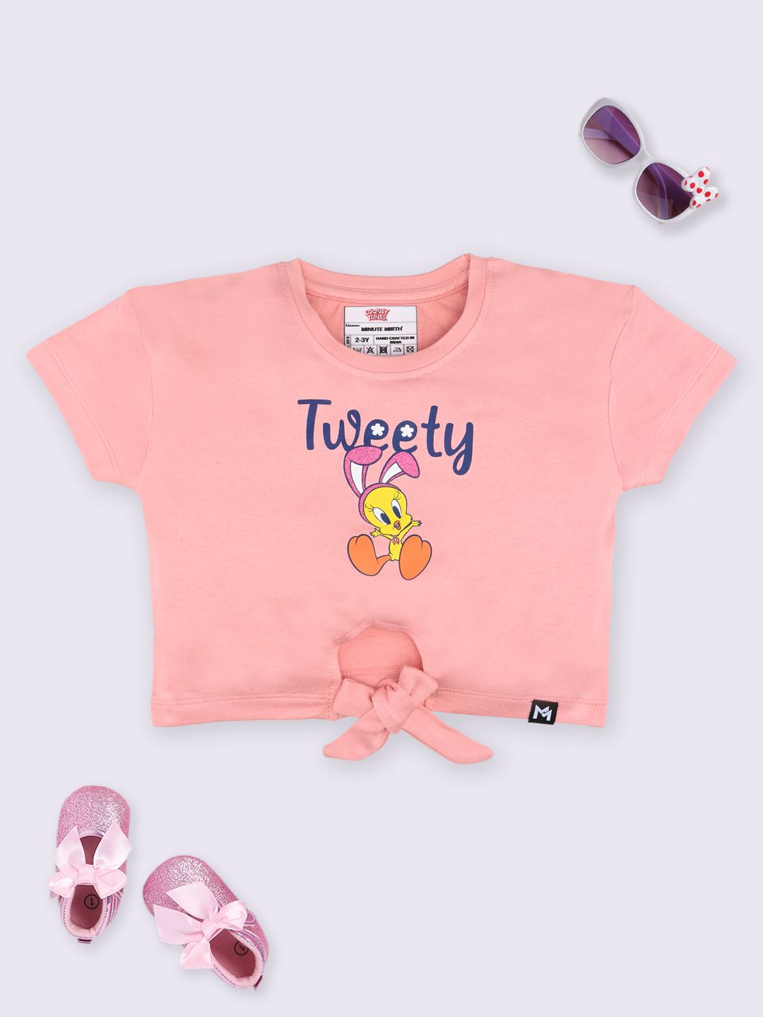 YK X Minute Mirth Girls Tweety Printed Crop Top-picture-40