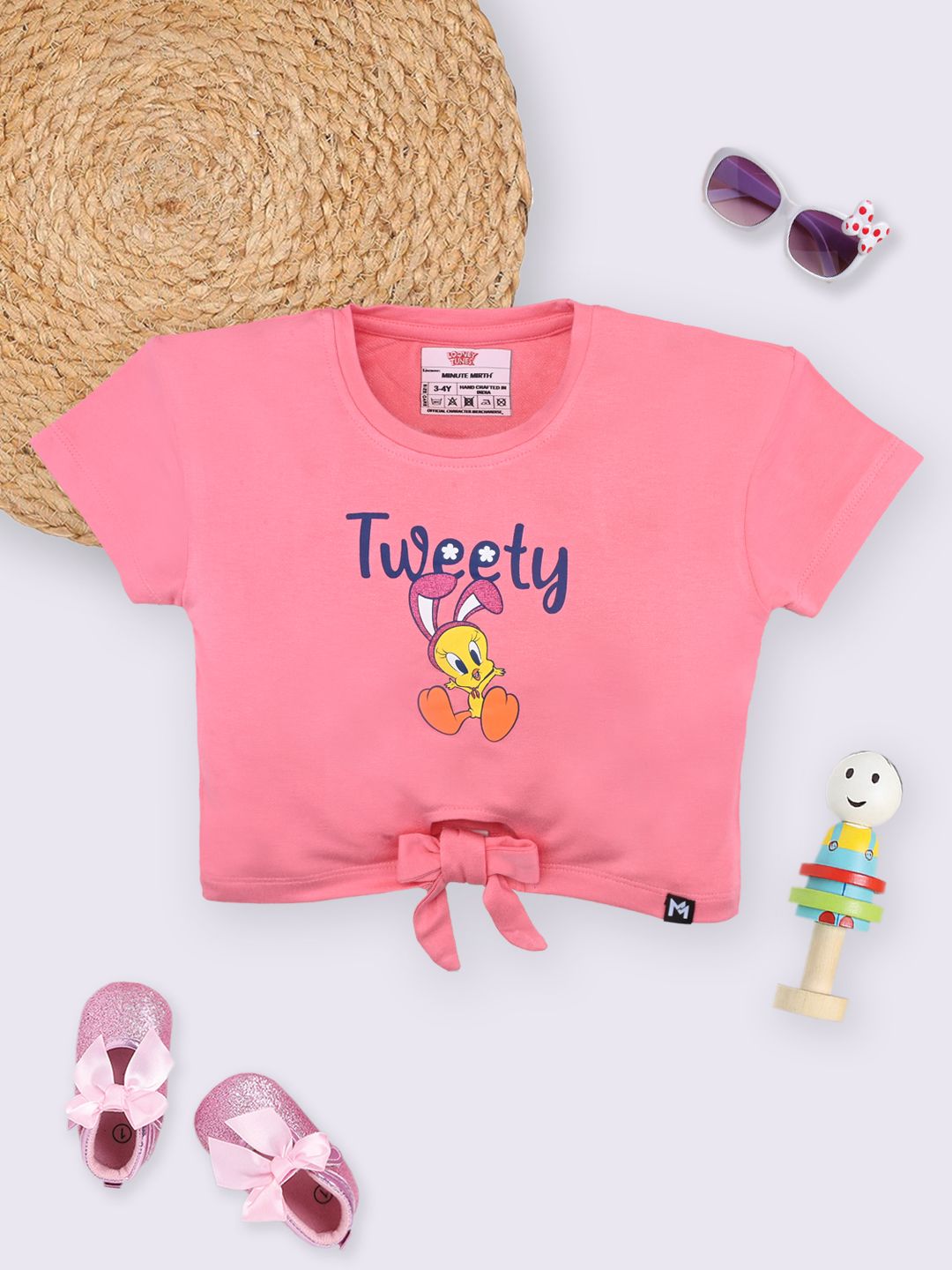 YK X Minute Mirth Girls Tweety Printed Crop Top-picture-16