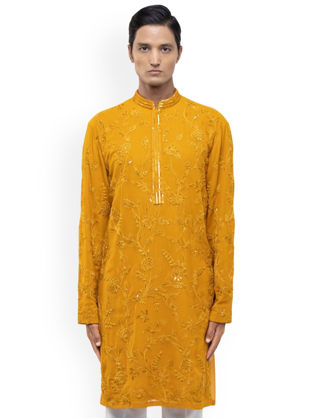 SDS By Kushal Shah Men Ethnic Motifs Embroidered Regular Kurta with Trousers-picture-26