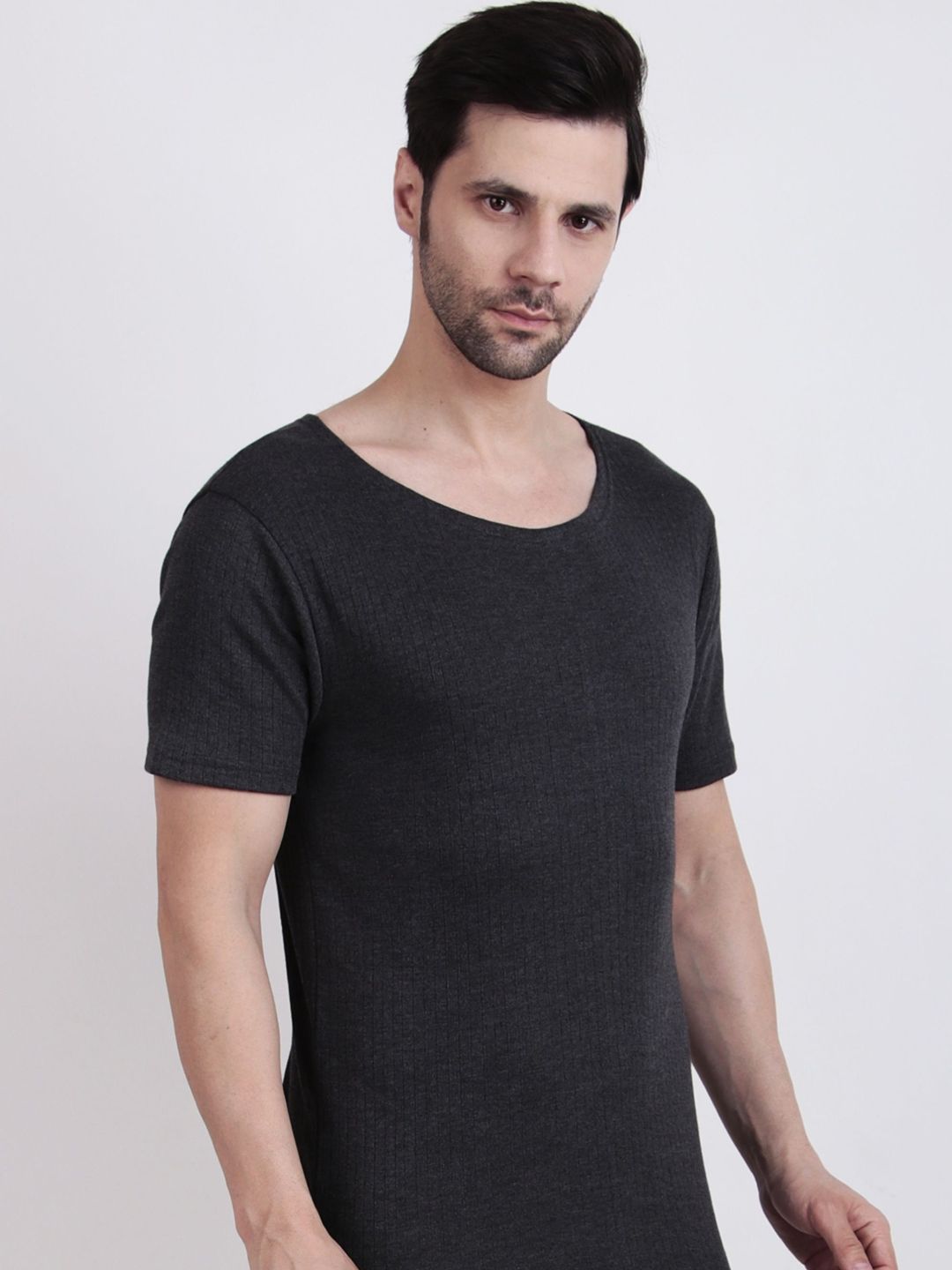 inner element Ribbed Round Neck Thermal Top-picture-10