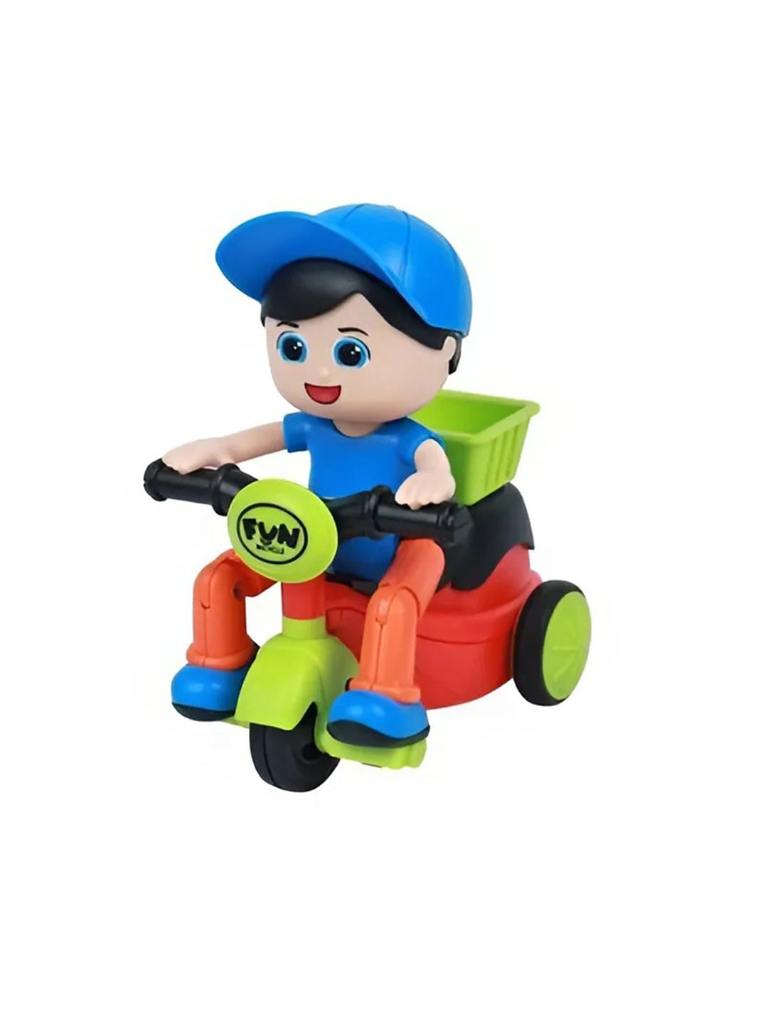 ADKD ADKD Friction Powered Mini Tricycle Cartoon Scooter Toy with Inertia & Swing Scooter Toy