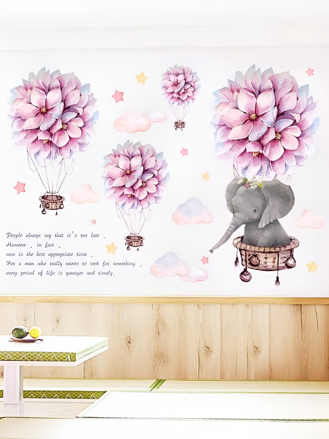 INDIAN ROYALS Blue & Grey Floral Printed Self-Adhesive & Durable Wall Sticker-picture-24