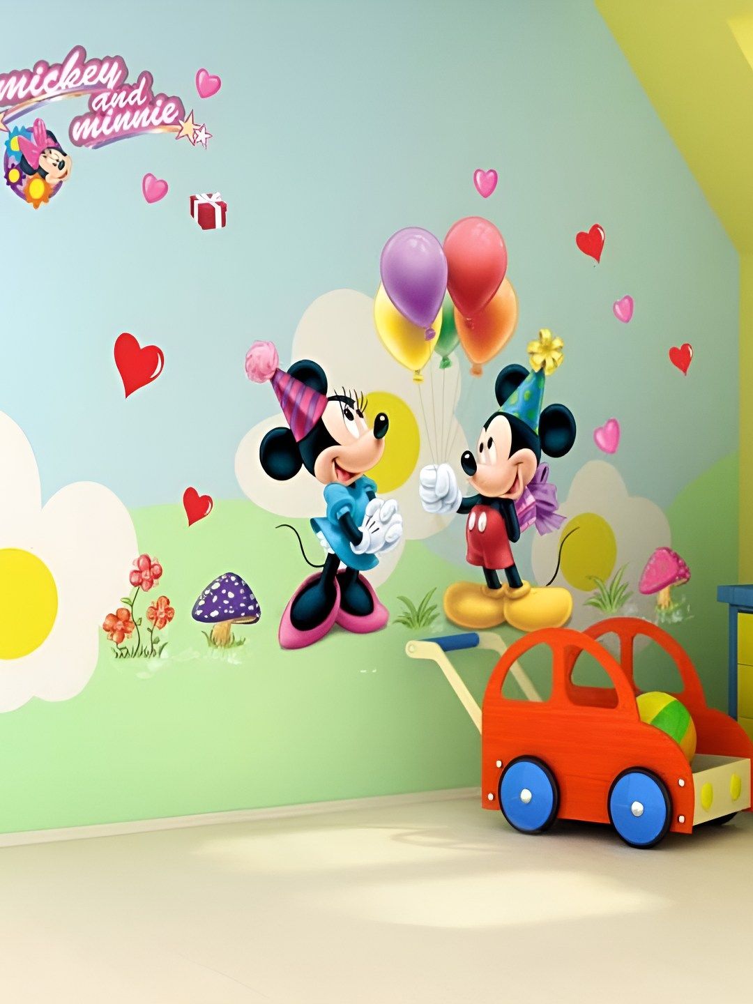 INDIAN ROYALS Blue & Grey Cartoon CharacterPrinted Self-Adhesive & Durable Wall Sticker-picture-36