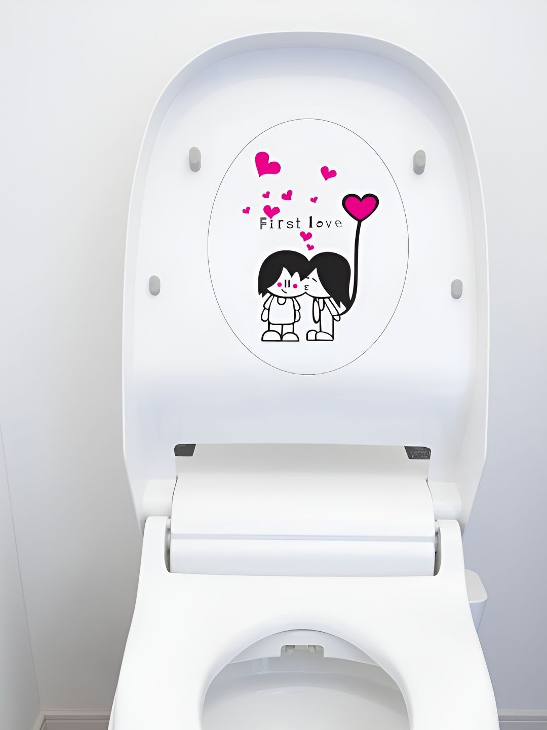 INDIAN ROYALS Pink & Black Printed Marvellous Sea Creatures Toilet Wall Sticker-image-41