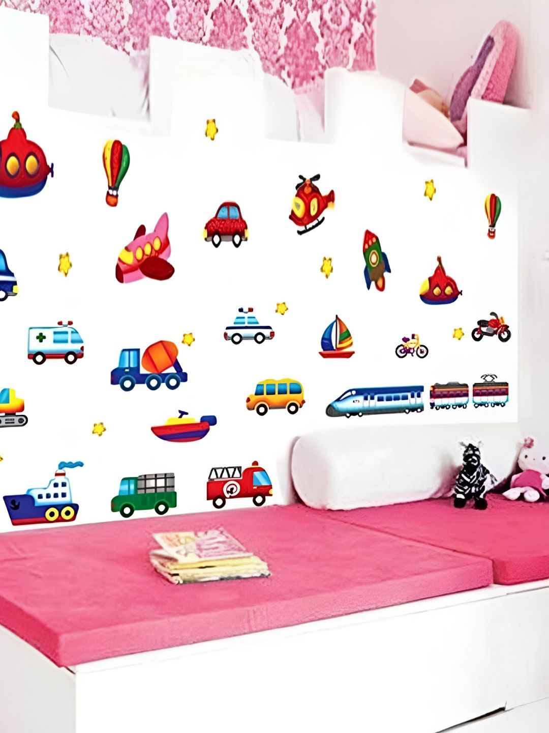 INDIAN ROYALS Blue & Red Car Printed Self-Adhesive WallStickers-picture-25