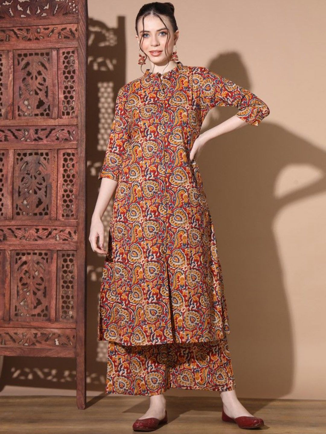Floral Printed Kurta With Palazzos