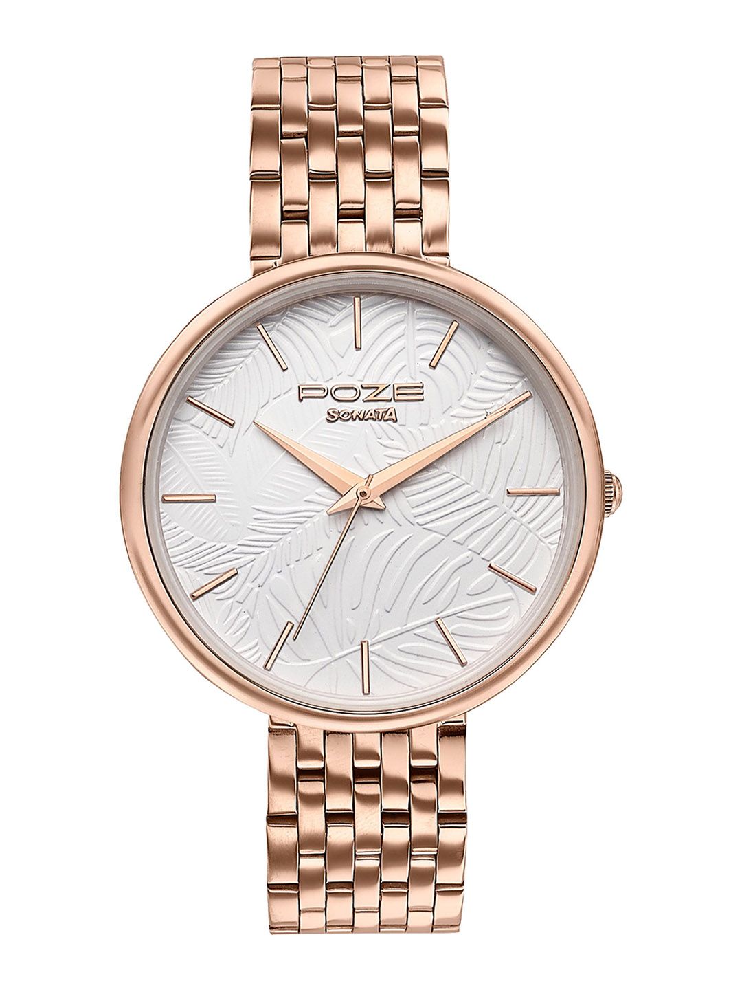 Sonata Women Brass Dial & Stainless Steel Bracelet Style Straps Analogue Watch SP80113WM03-picture-38