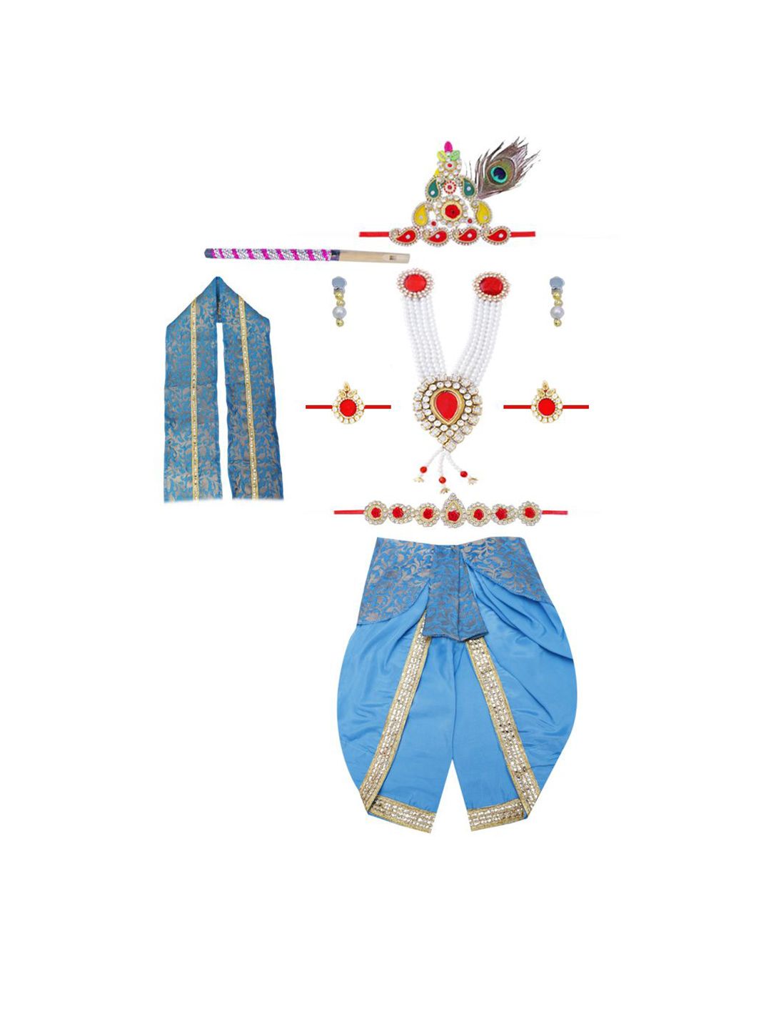 itsmycostume Infant Boys Janamashtmi Little Krishna Costume-picture-28