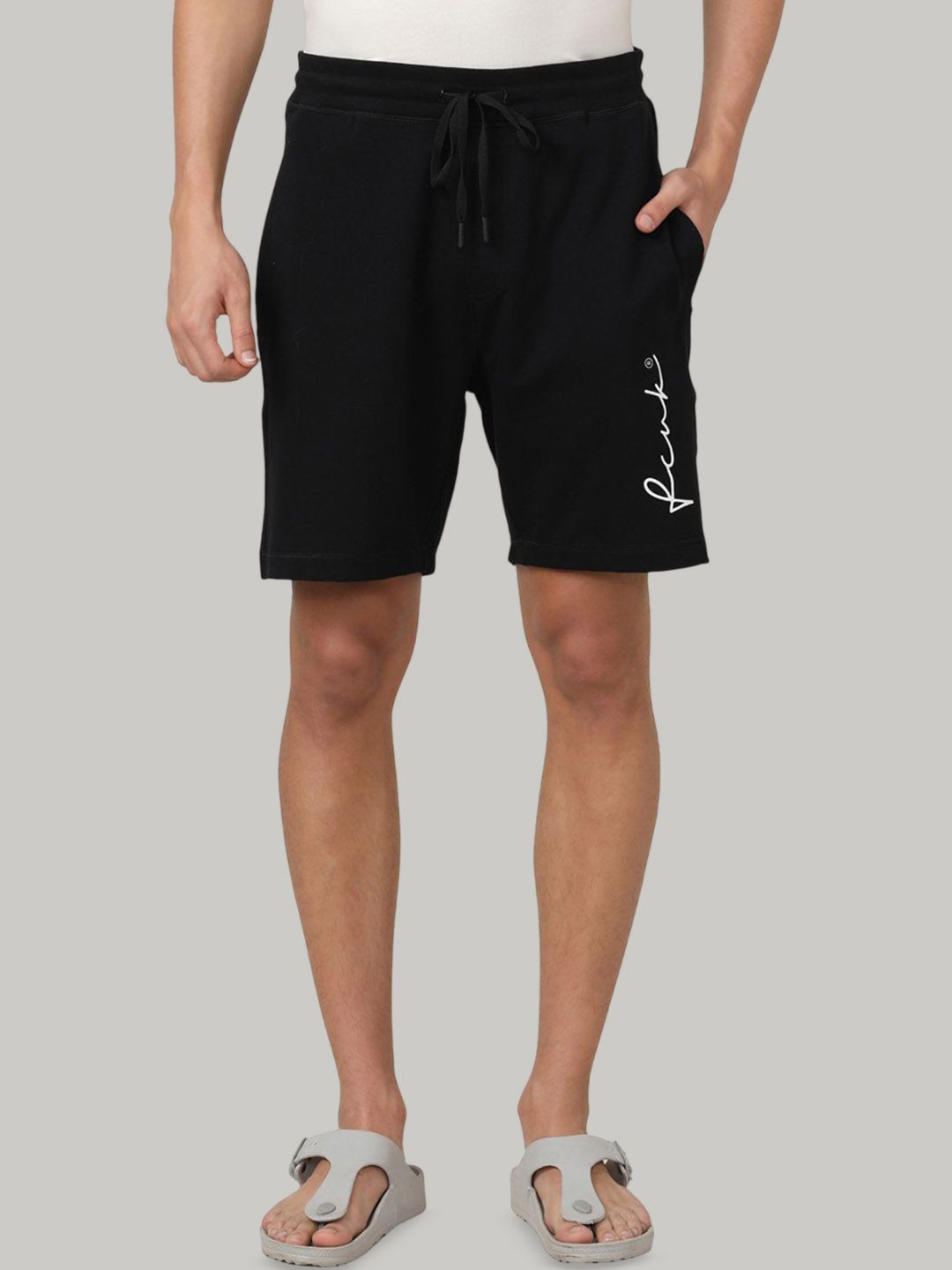 FCUK Men Solid Regular Fit Mid-Rise Regular Shorts-picture-10