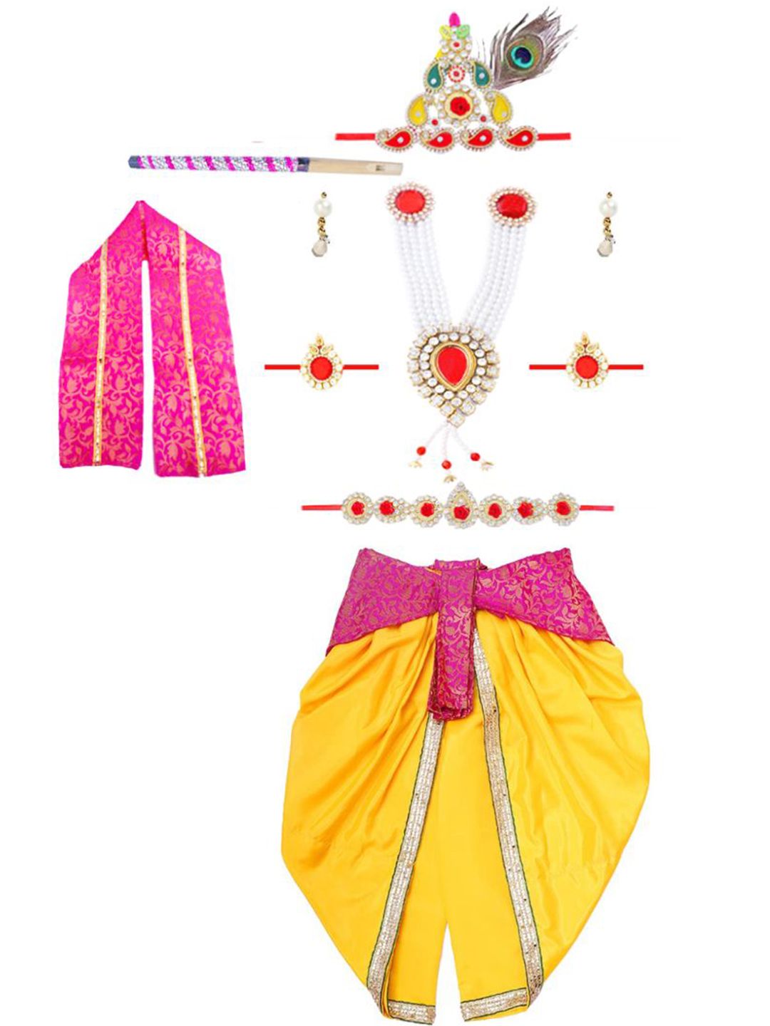 itsmycostume Boys Janamashtmi Krishna Costume Set-picture-55