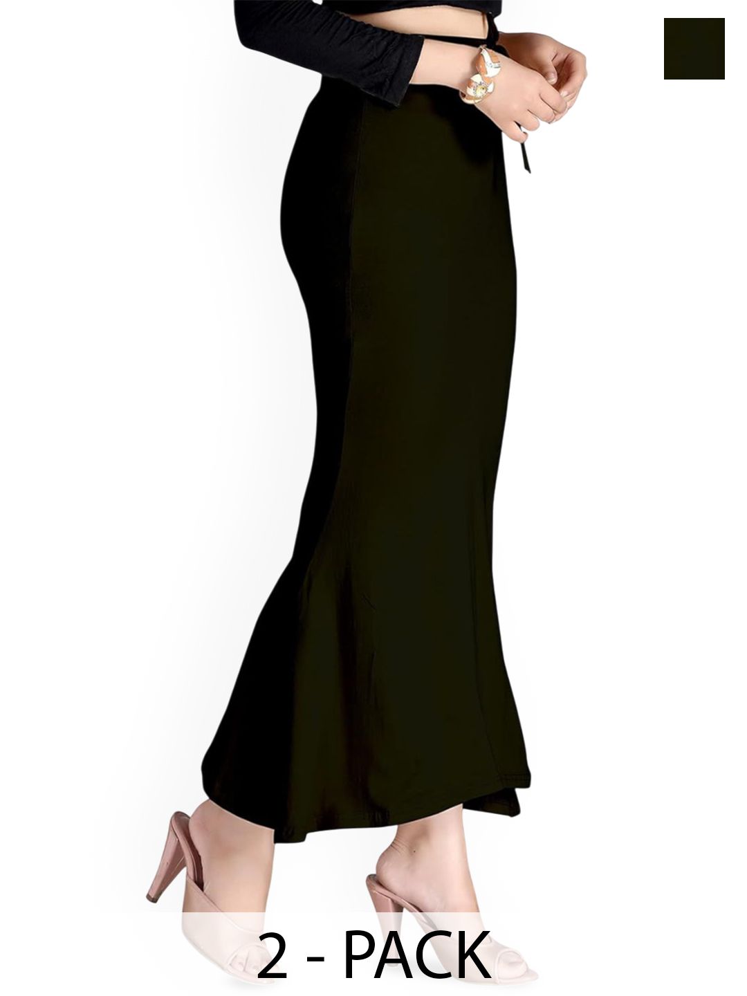 Moda Rapido Pack Of 2 Mermaid-Fit High Rise Saree Shapewear-picture-21