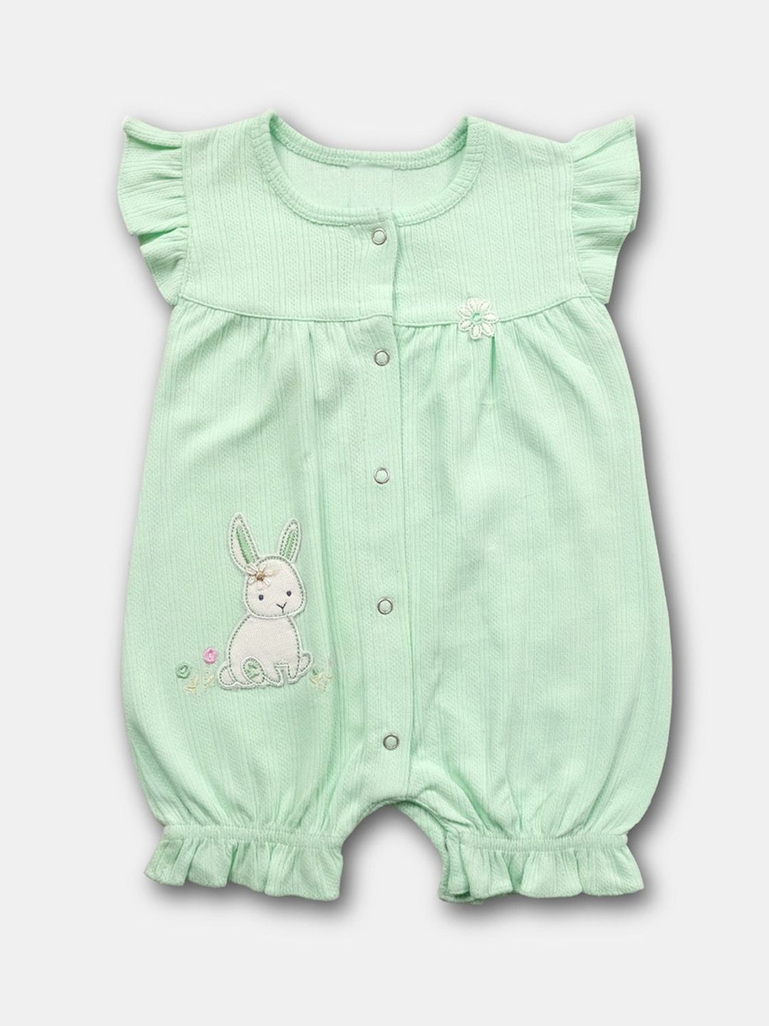 Babys Day Infant Girls Self Design Cotton Rompers-picture-10