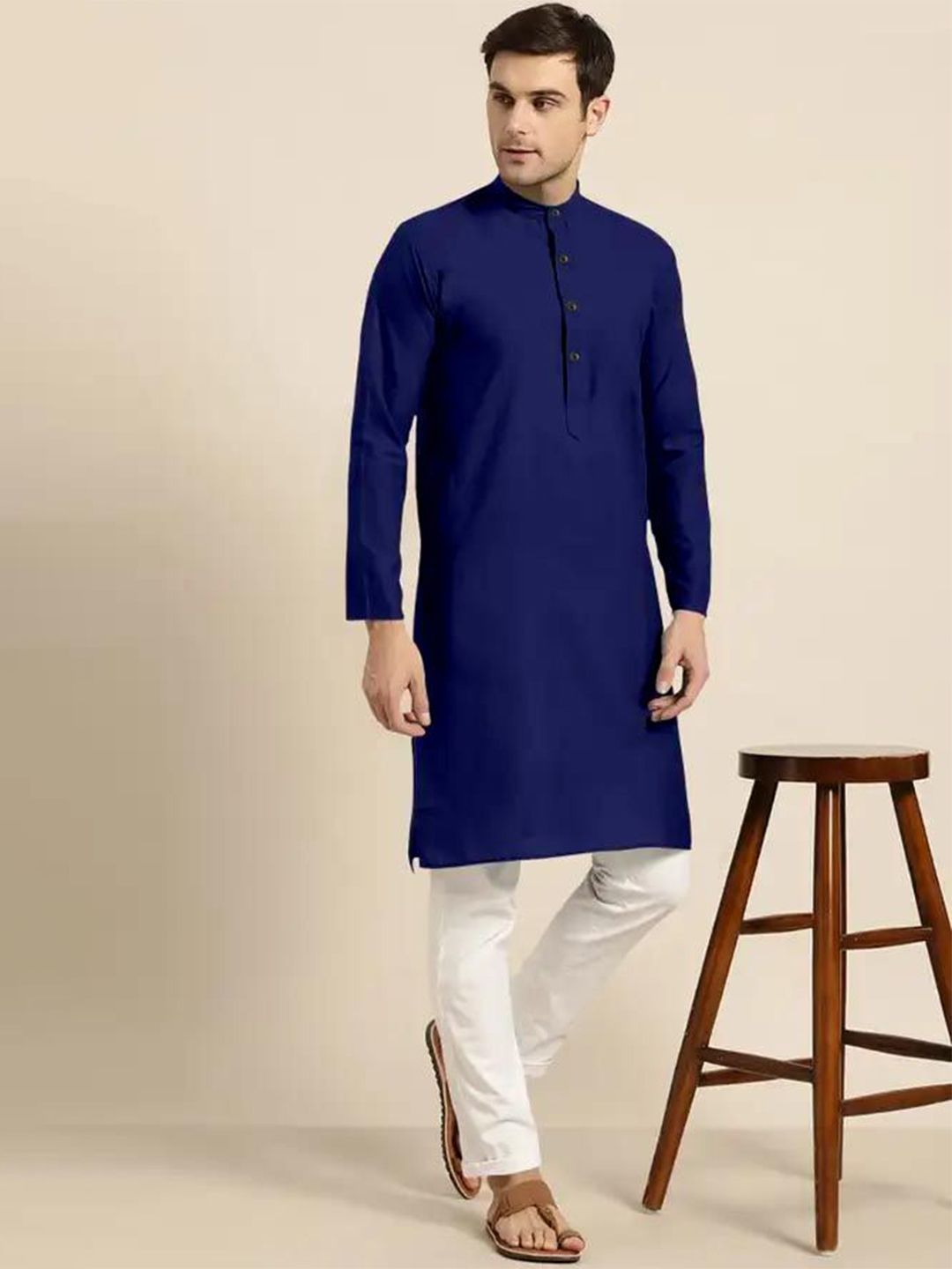 TIGER SNAKE Men Striped Thread Work Pathani Kurta-picture-54