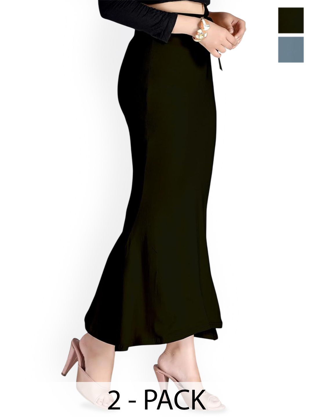 Moda Rapido Pack Of 2 Mermaid-Fit High Rise Saree Shapewear-picture-30