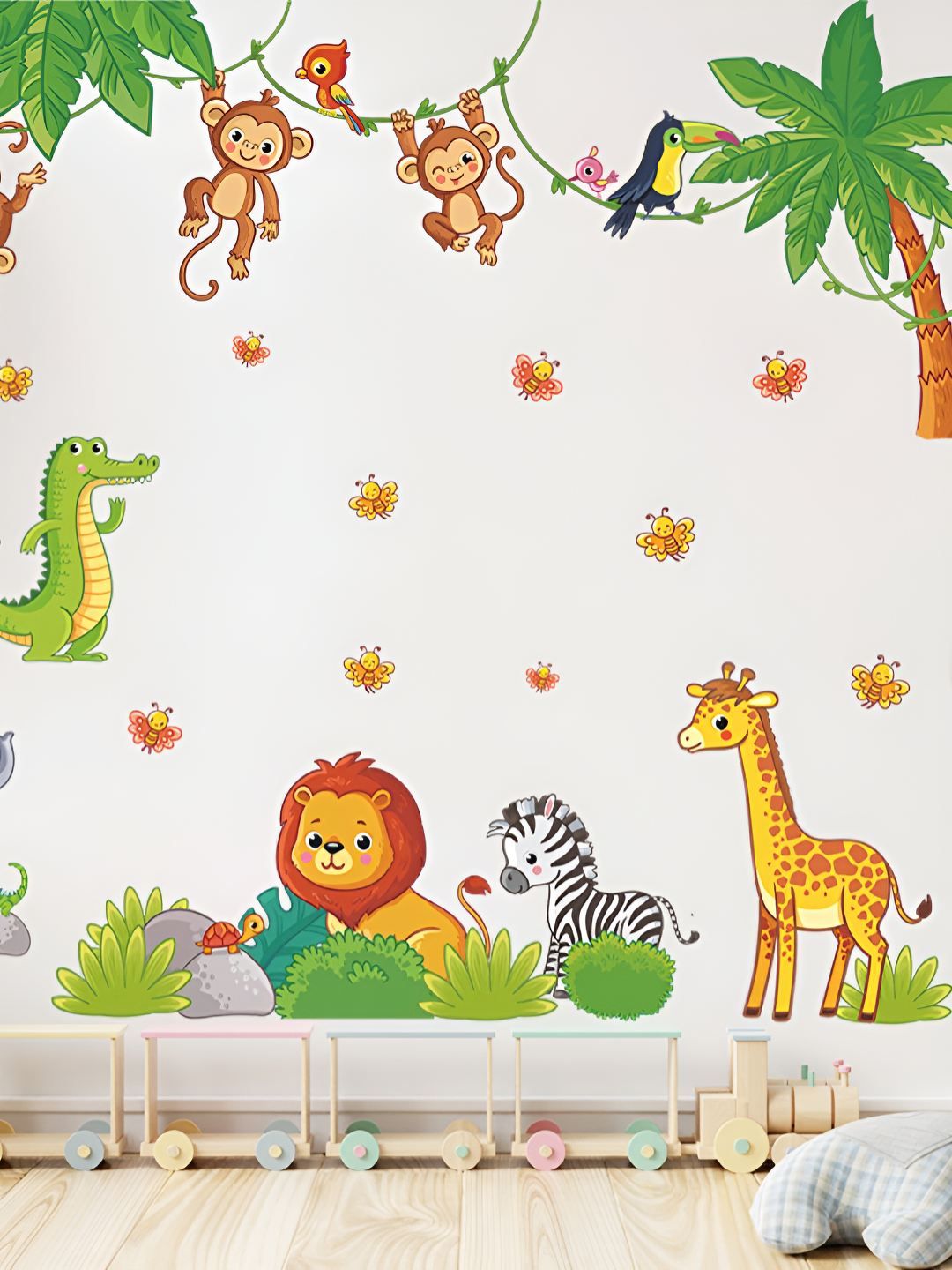 INDIAN ROYALS Green & Brown Cartoon Printed Self-Adhesive & Durable Wall Sticker-picture-20