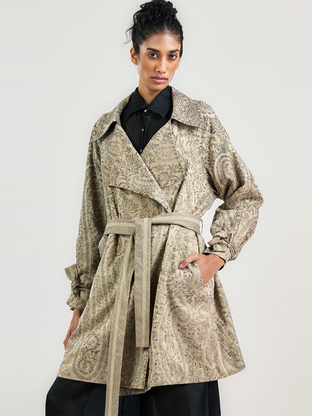 OTT Tarun Tahiliani Women Polyester Longline Tailored Jacket-picture-29