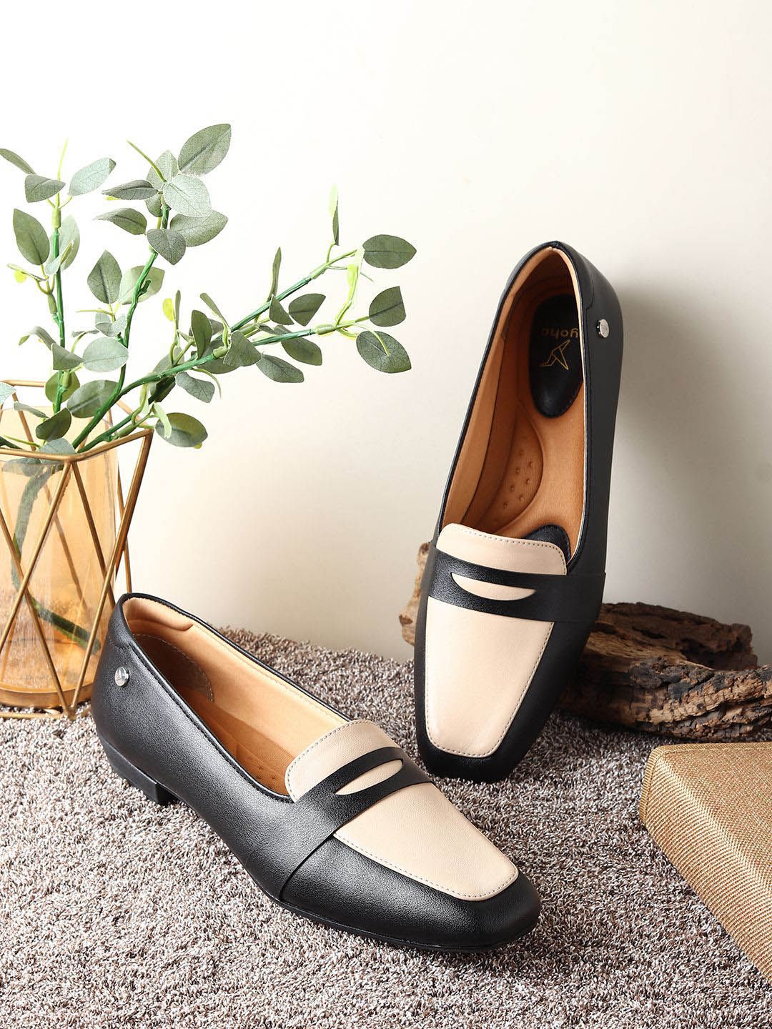 yoho Women Colourblocked Slip-On Round Toe Loafers-picture-24