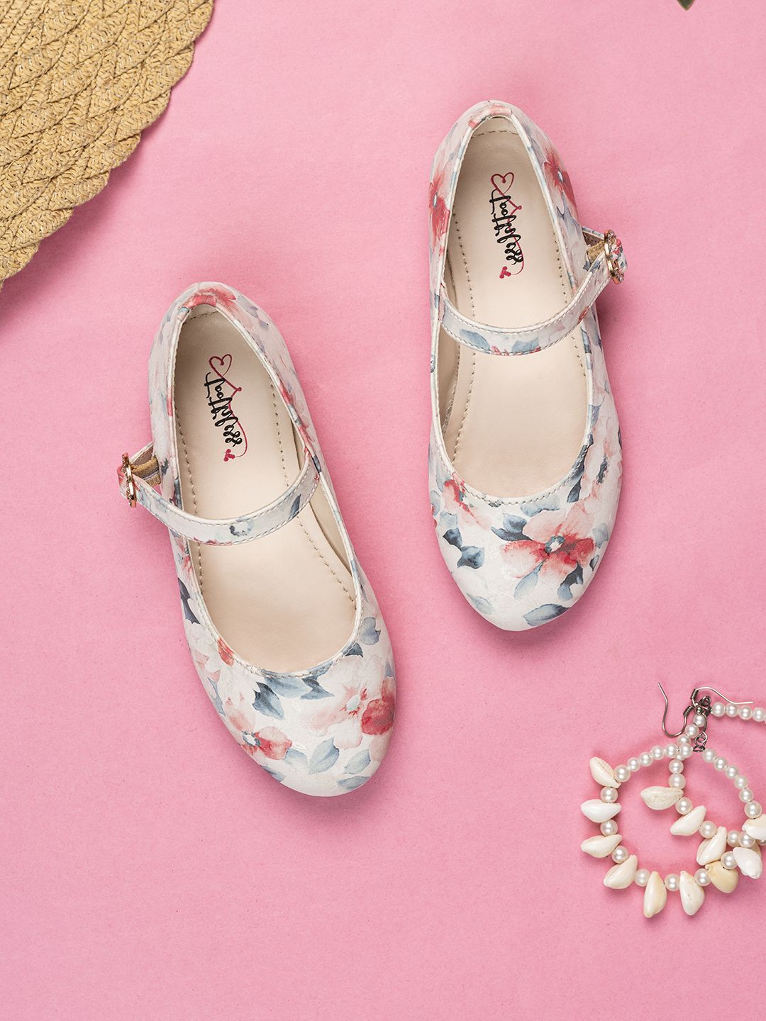 toothless Girls Printed White Ballerinas-picture-16