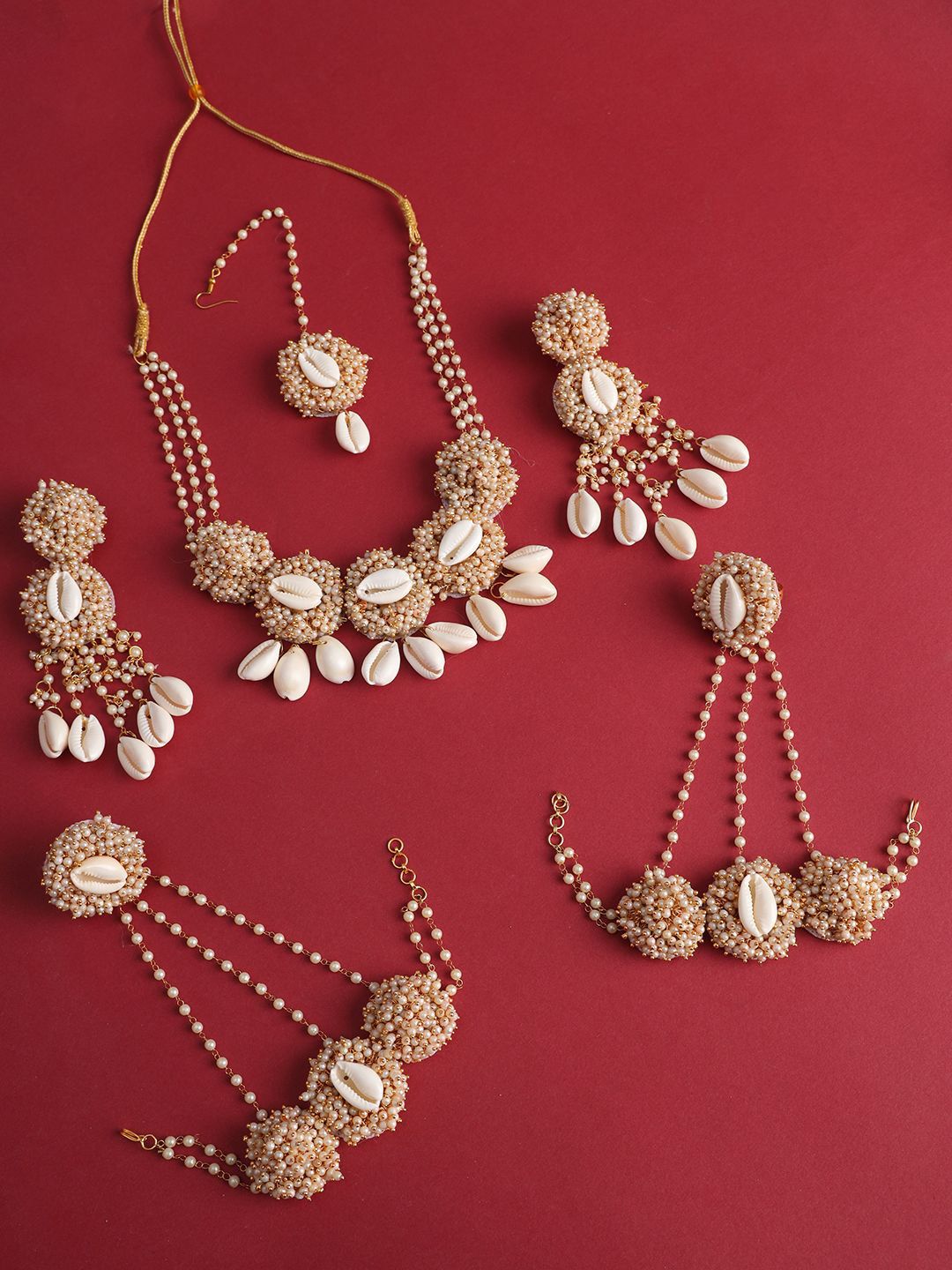 ZULKA Beaded Flower Jewellery Set-picture-39