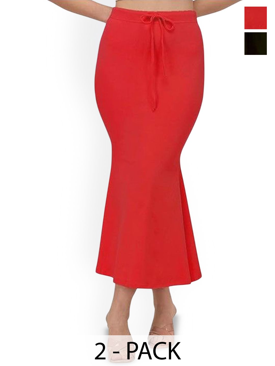 Moda Rapido Pack Of 2 Mermaid-Fit High Rise Saree Shapewear-picture-37