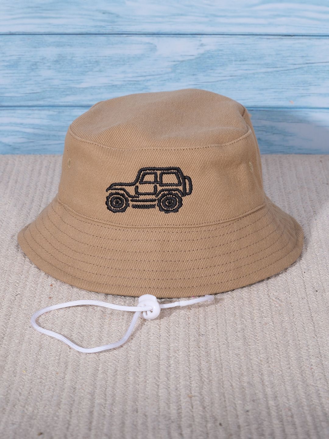 DukieKooky Kids Car Embroidered Cotton Bucket Hat-picture-13